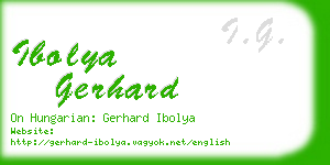 ibolya gerhard business card